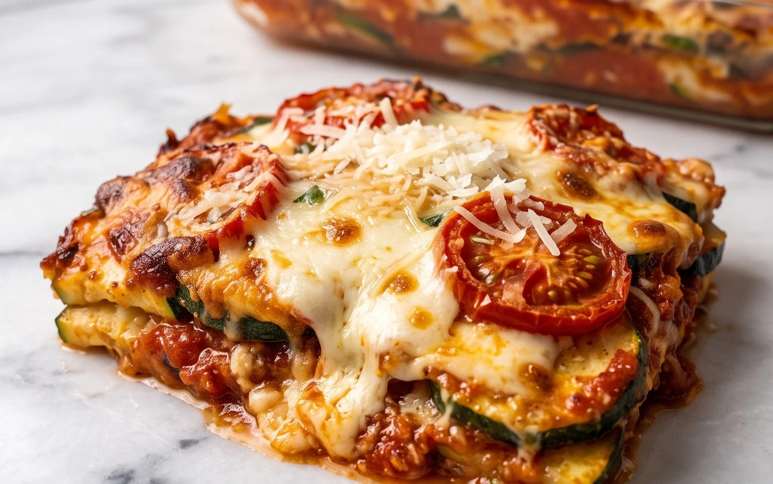 Easy Zucchini Parmesan Bake-Comforting & Elegant
